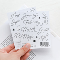 Embellishments Months of the Year Washi Paper Sticker Set