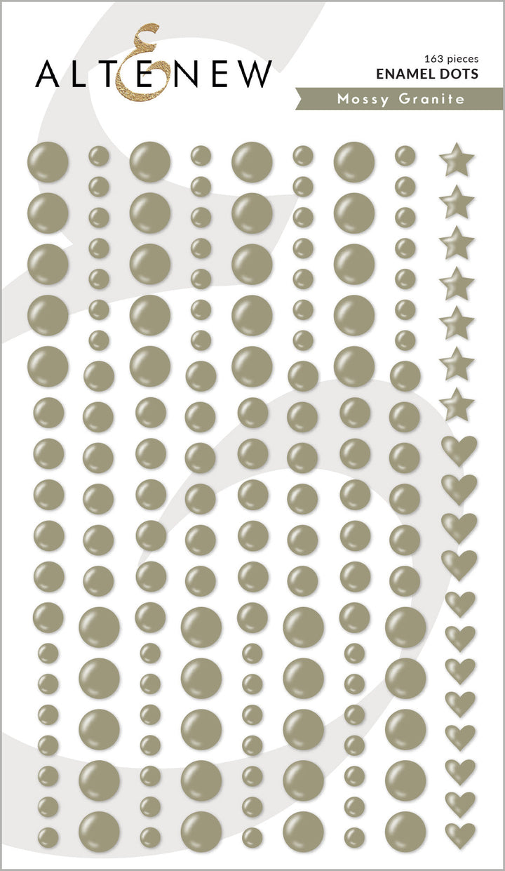 Embellishments Mossy Granite Enamel Dots