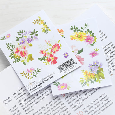 Embellishments Painted Floral Extravaganza Washi Paper Sticker Set