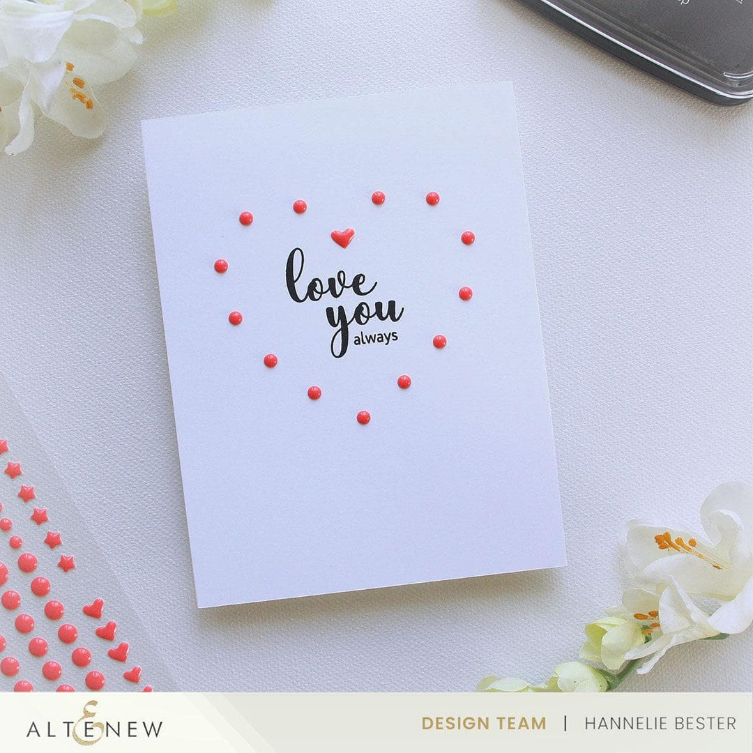 Embellishments Passion Poppy Enamel Dots