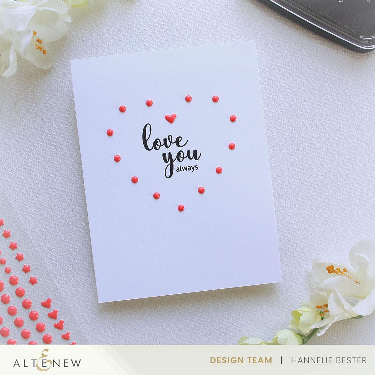 Embellishments Passion Poppy Enamel Dots