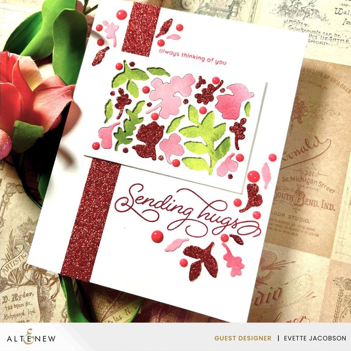 Embellishments Passion Poppy Enamel Dots