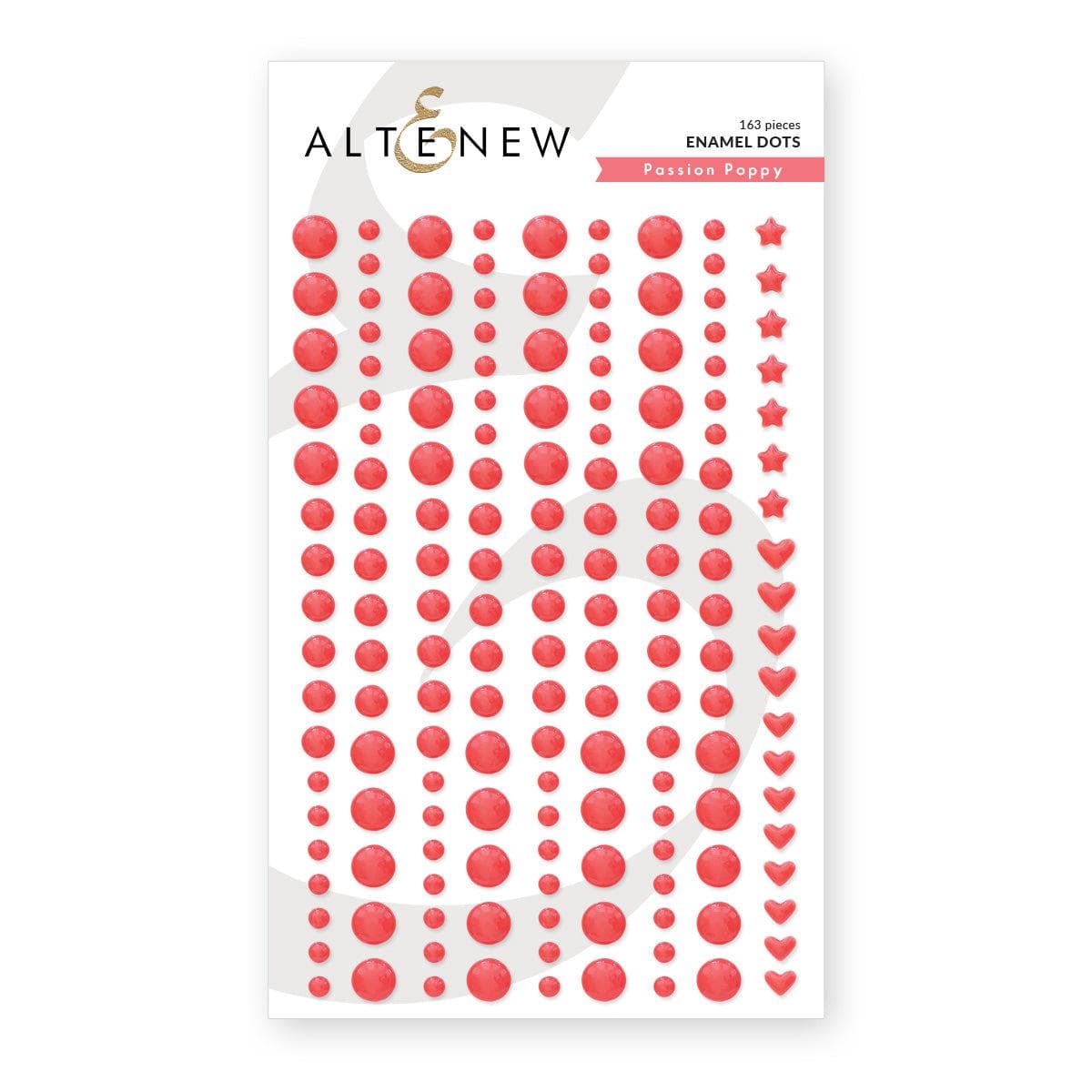 Embellishments Passion Poppy Enamel Dots