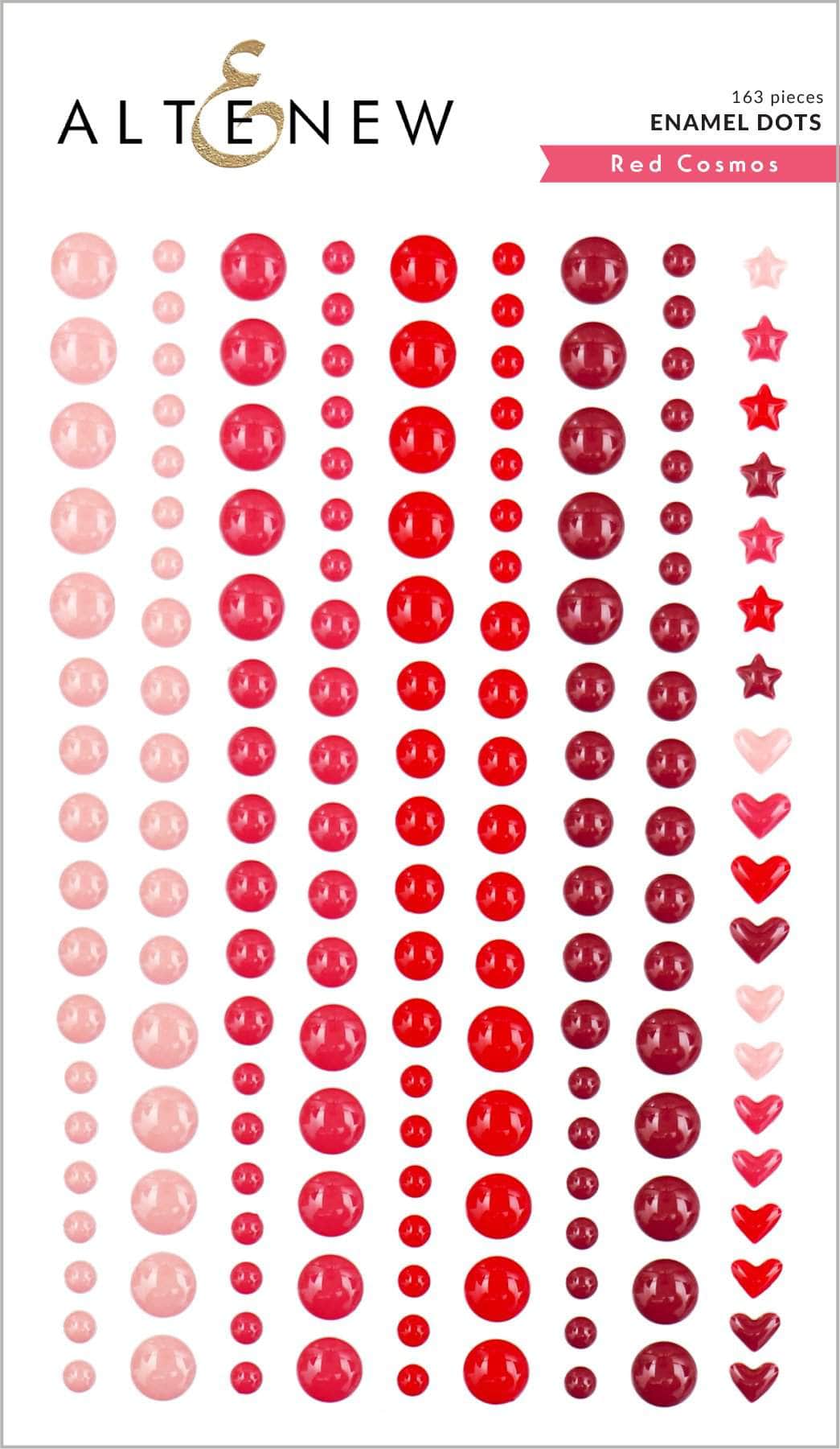 Embellishments Red Cosmos Enamel Dots