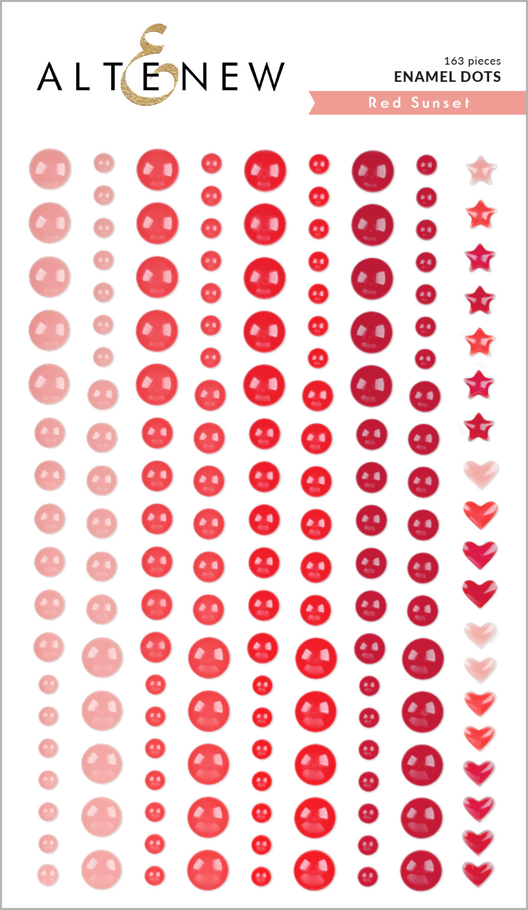 Embellishments Red Sunset Enamel Dots