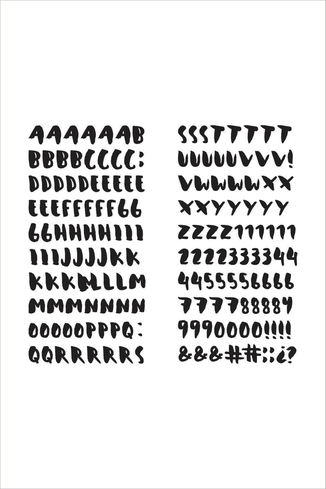 Embellishments Reflection Collection Alphabet Puffy Sticker Sheets