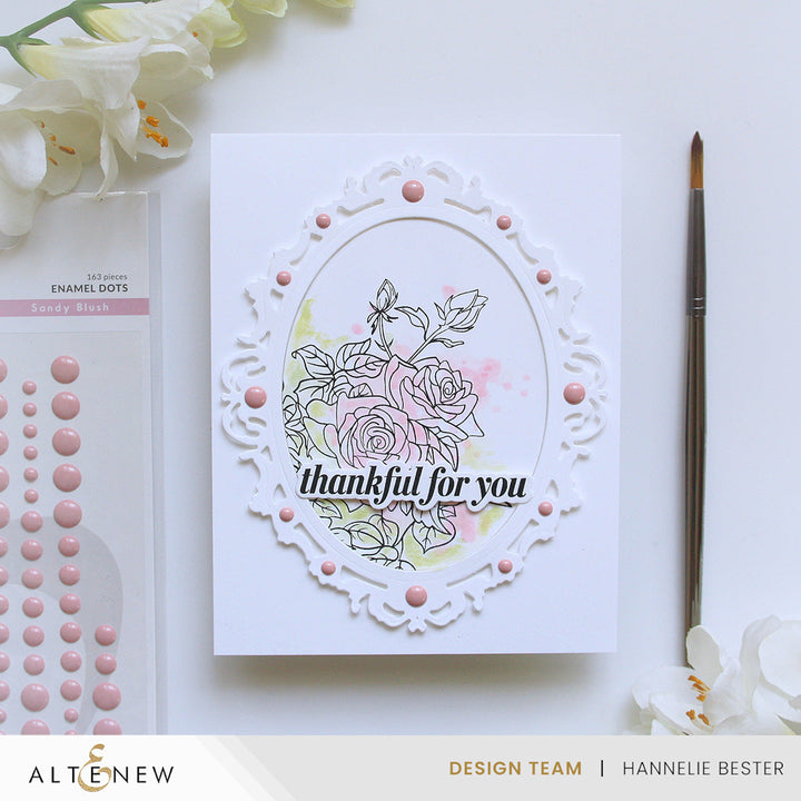 Embellishments Sandy Blush Enamel Dots