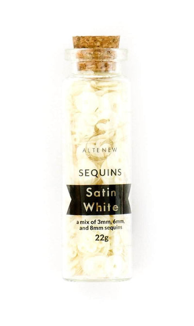 Embellishments Sequins - Satin White