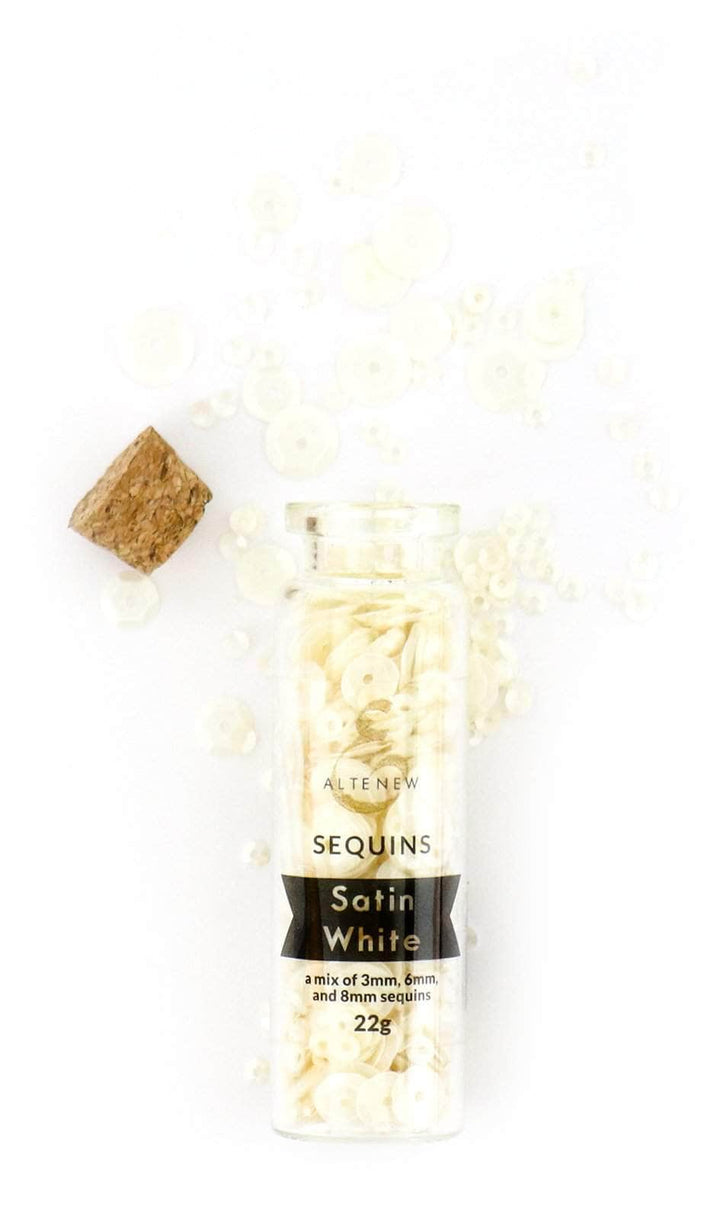 Embellishments Sequins - Satin White