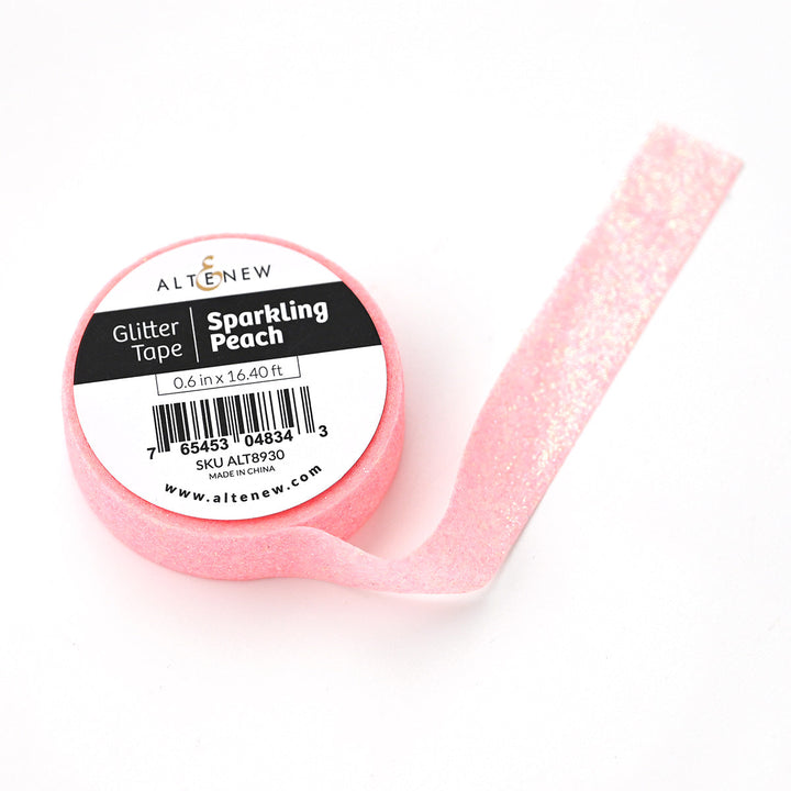 Embellishments Sparkling Peach Glitter Tape