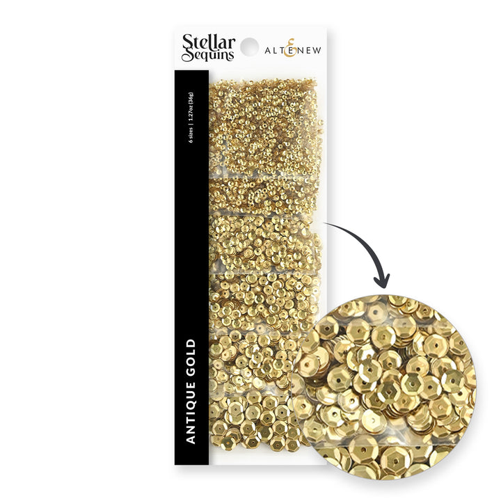 Embellishments Stellar Sequins - Antique Gold