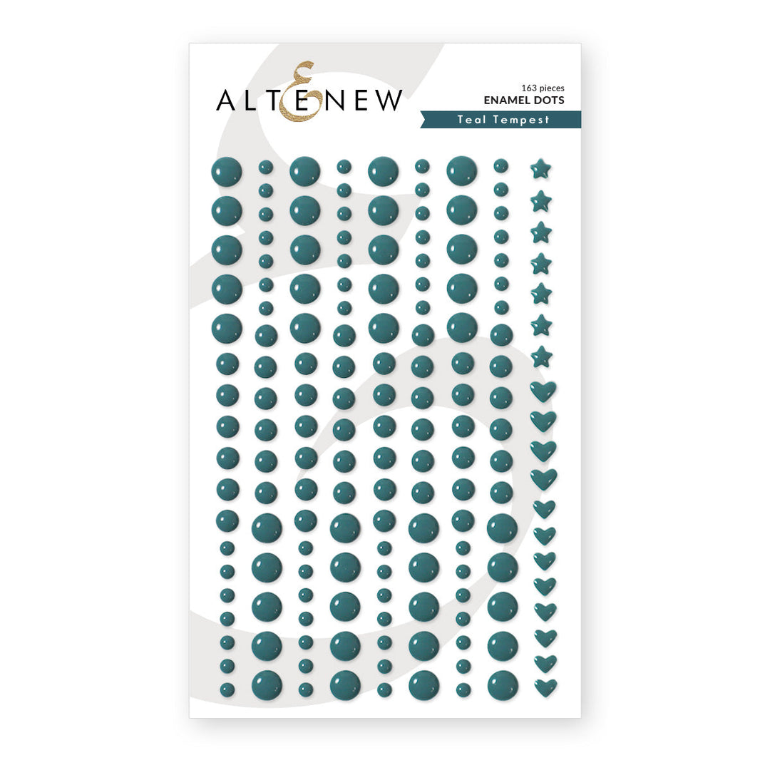 Embellishments Teal Tempest Enamel Dots