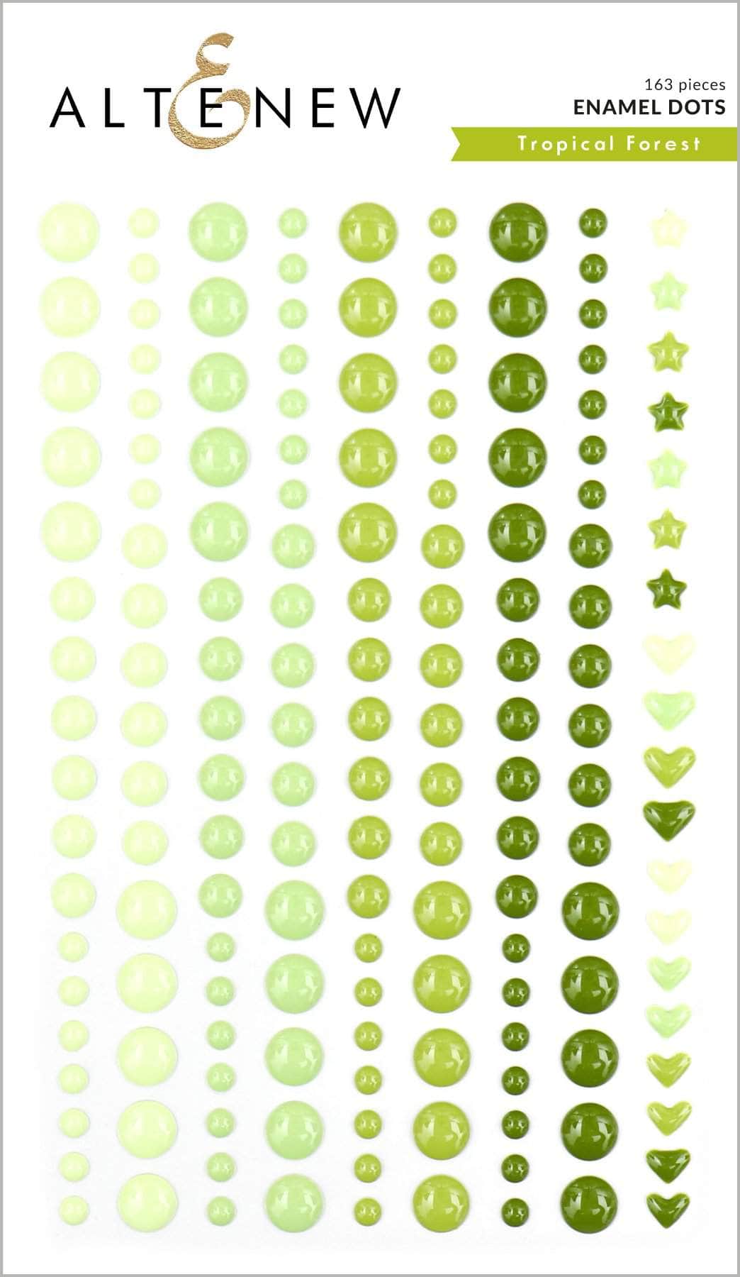 Embellishments Tropical Forest Enamel Dots