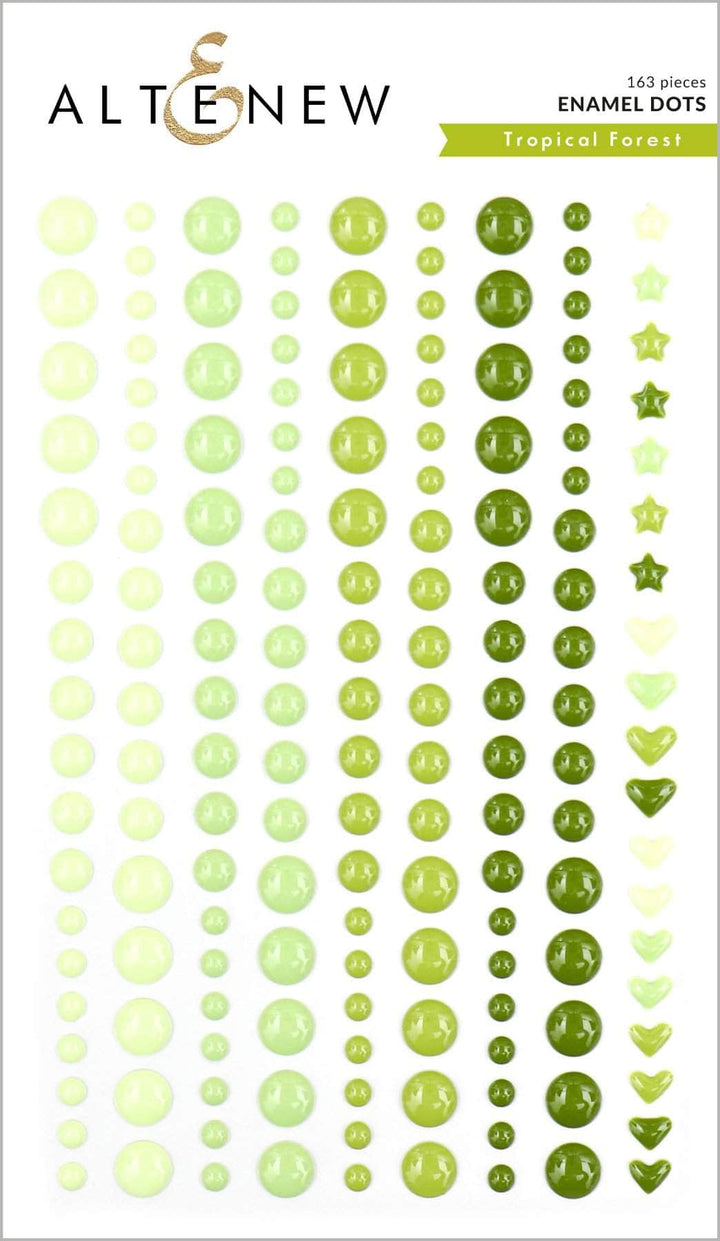 Embellishments Tropical Forest Enamel Dots