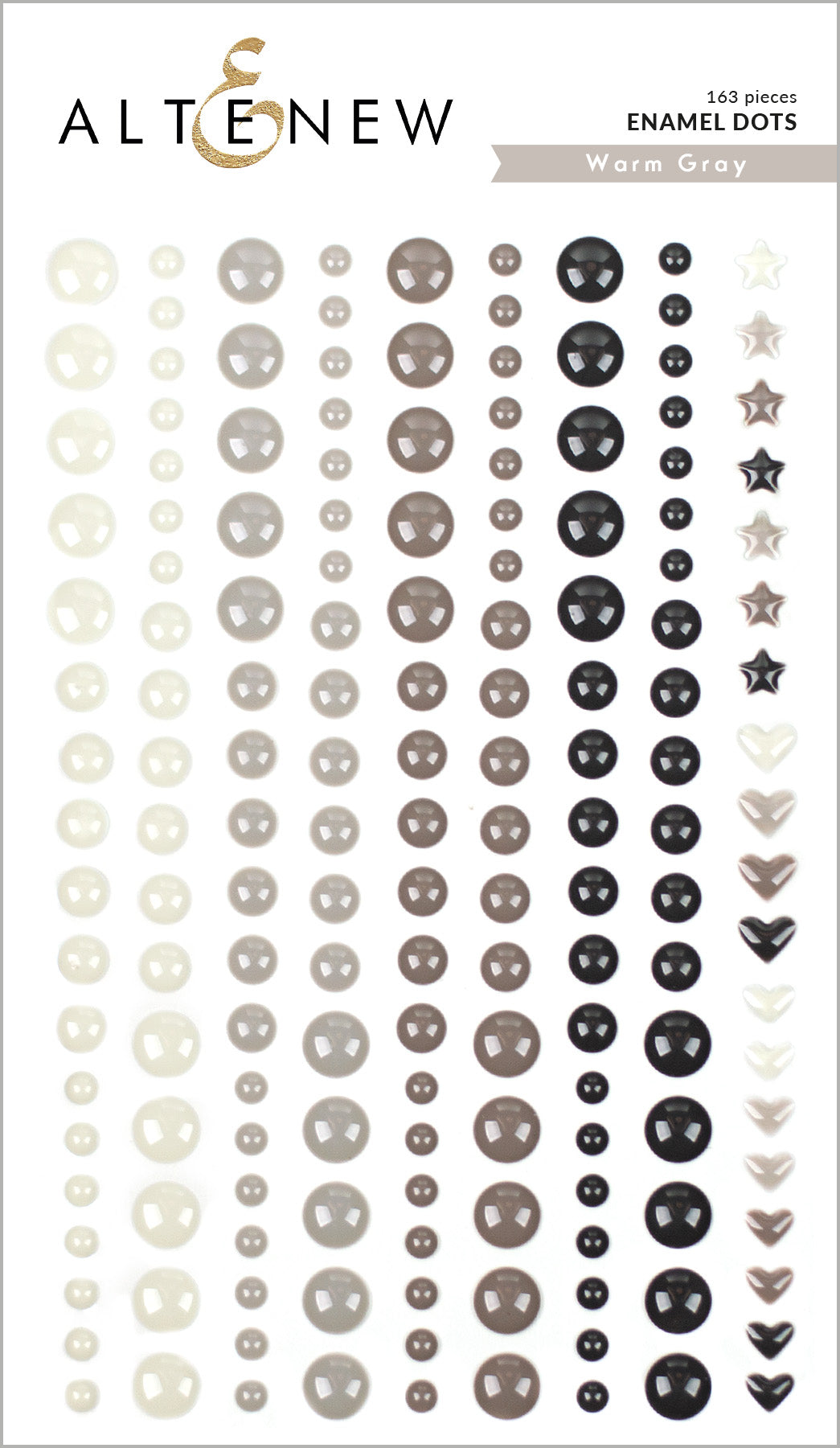 Embellishments Warm Gray Enamel Dots