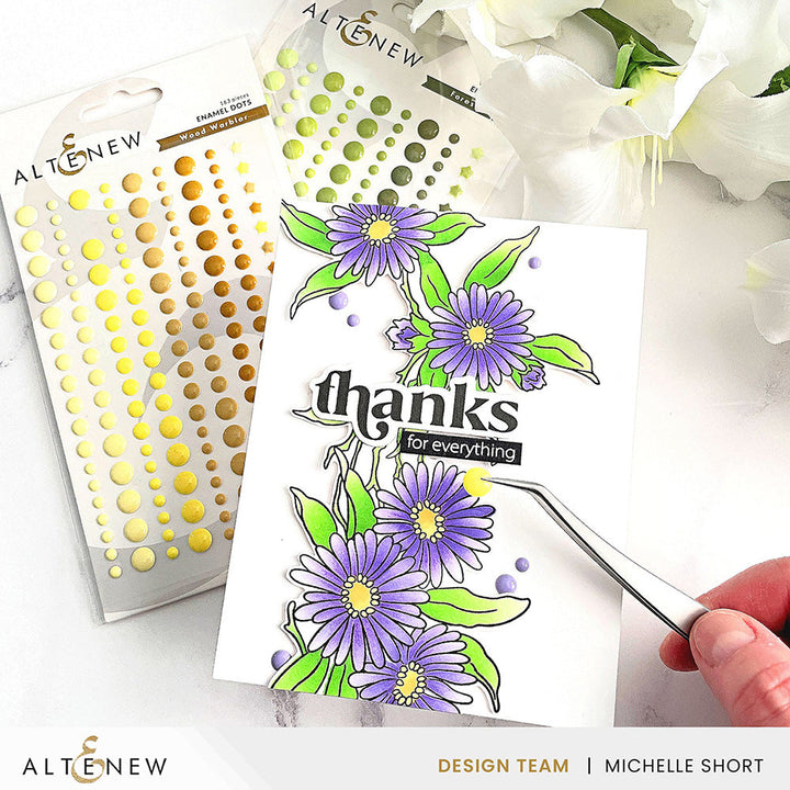 Embellishments Wood Warbler Enamel Dots