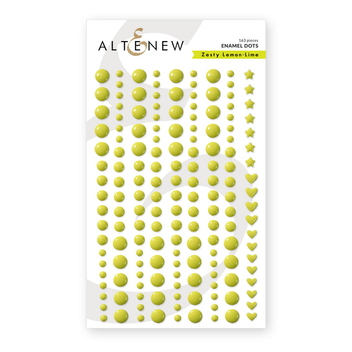 Embellishments Zesty Lemon-Lime Promo Enamel Dots