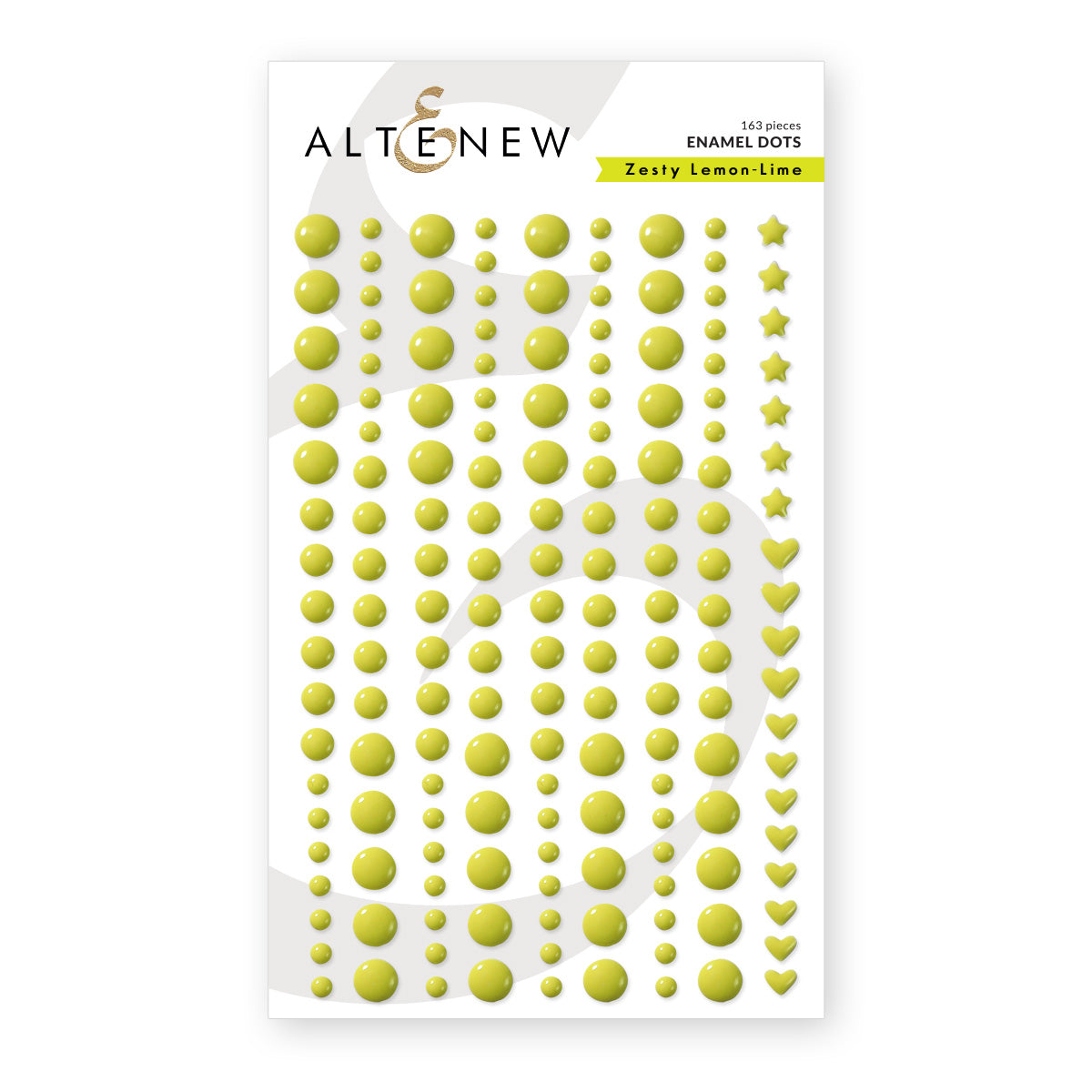 Embellishments Zesty Lemon-Lime Promo Enamel Dots