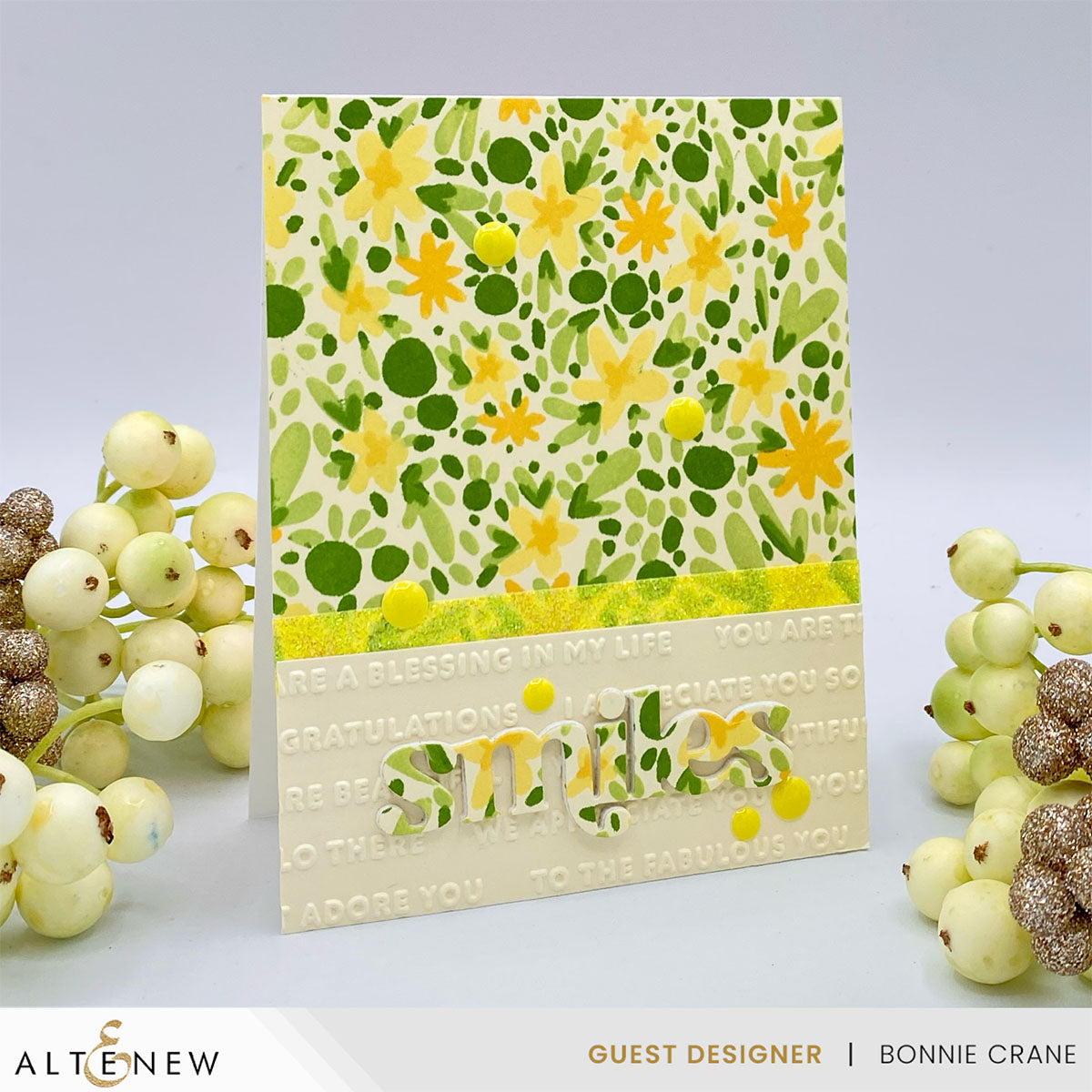 Embellishments Zesty Lemon-Lime Promo Enamel Dots