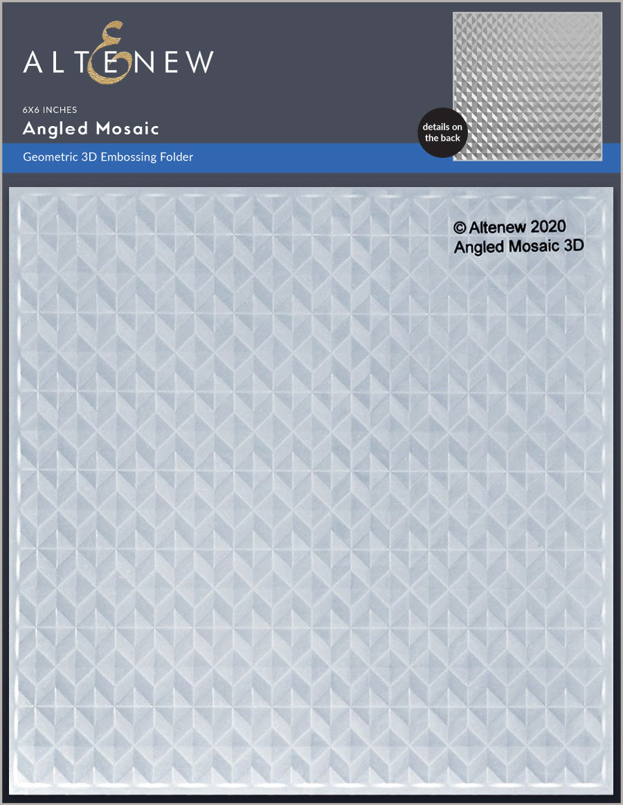 Embossing Folder Angled Mosaic 3D Embossing Folder