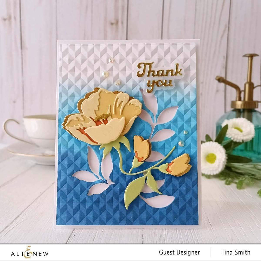 Embossing Folder Angled Mosaic 3D Embossing Folder