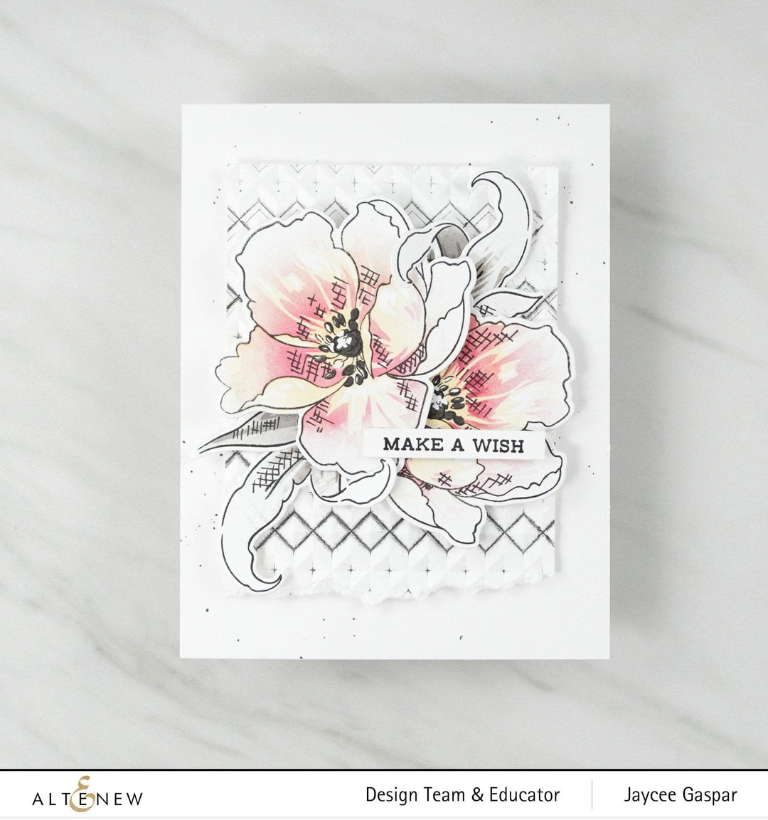 Embossing Folder Angled Mosaic 3D Embossing Folder