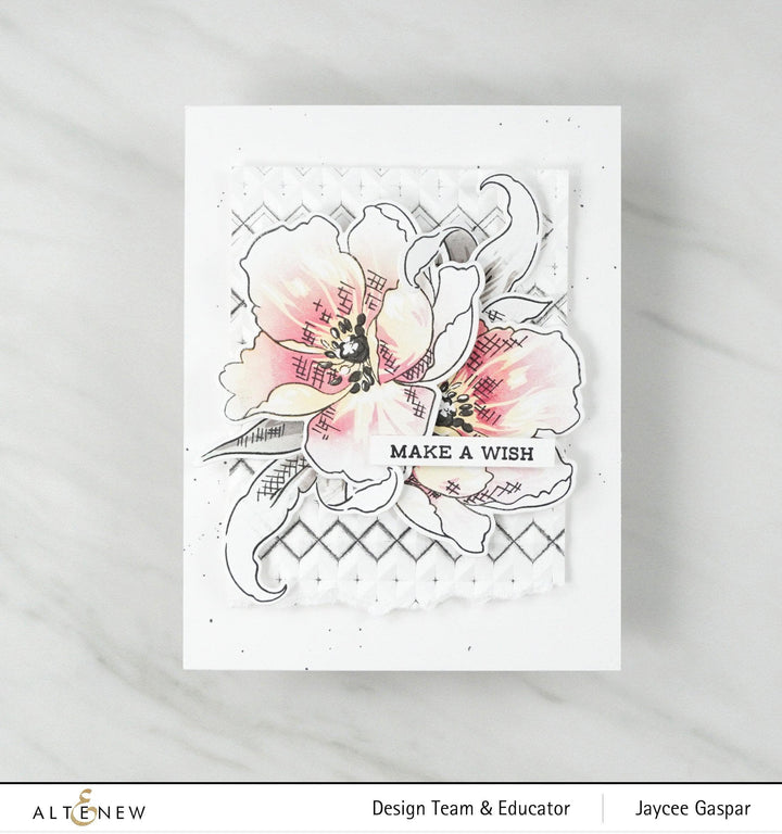 Embossing Folder Angled Mosaic 3D Embossing Folder