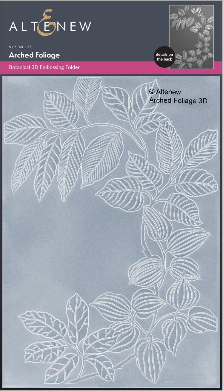 Embossing Folder Arched Foliage 3D Embossing Folder