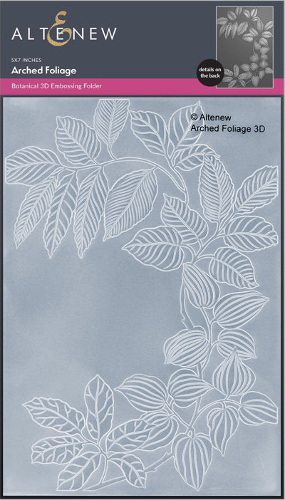 Embossing Folder Arched Foliage 3D Embossing Folder