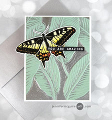 Embossing Folder Banana Leaves 3D Embossing Folder