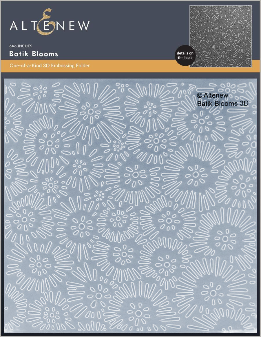 Embossing Folder Batik Blooms 3D Embossing Folder
