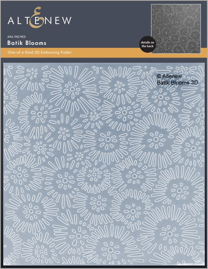 Embossing Folder Batik Blooms 3D Embossing Folder