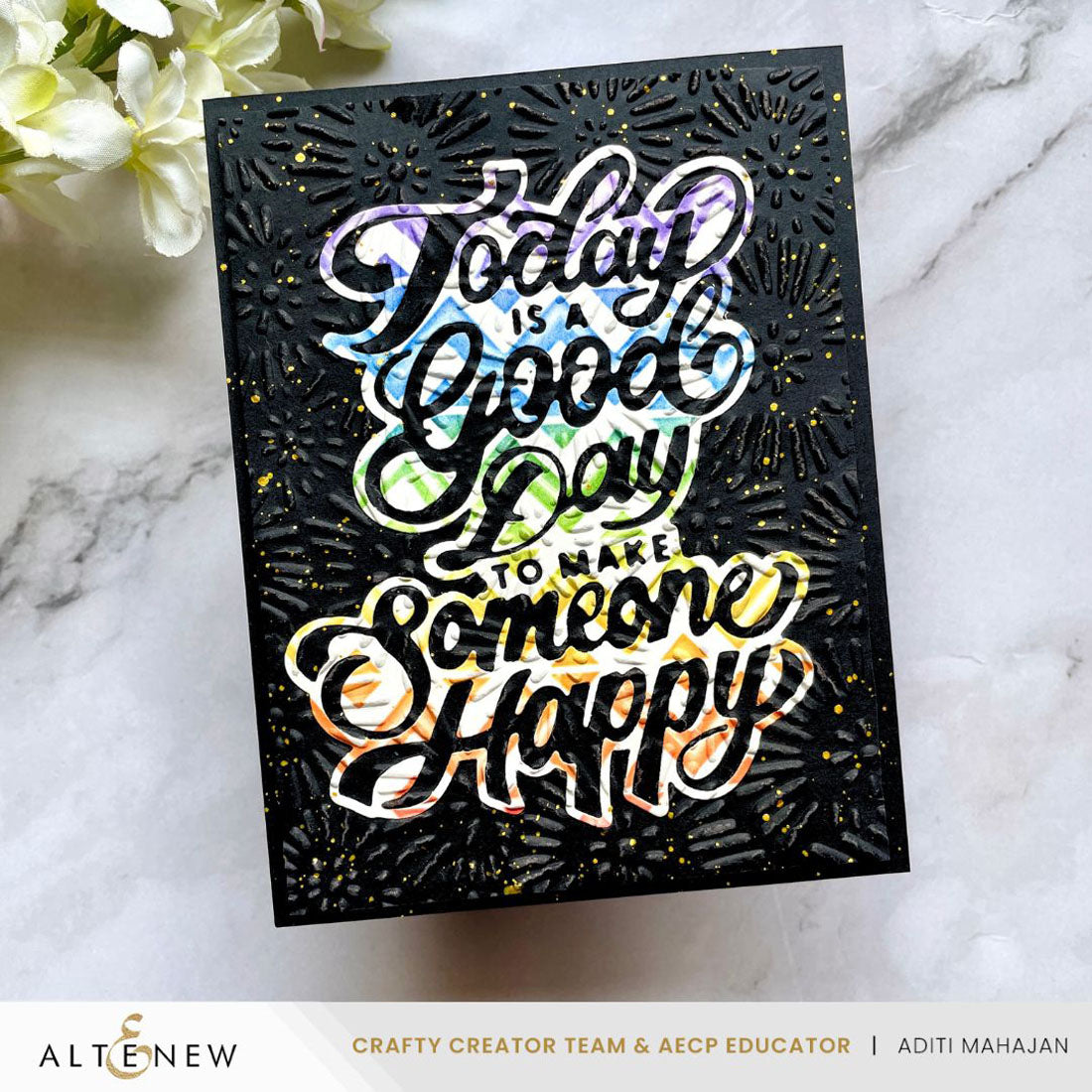 Embossing Folder Batik Blooms 3D Embossing Folder