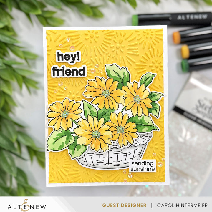 Embossing Folder Batik Blooms 3D Embossing Folder