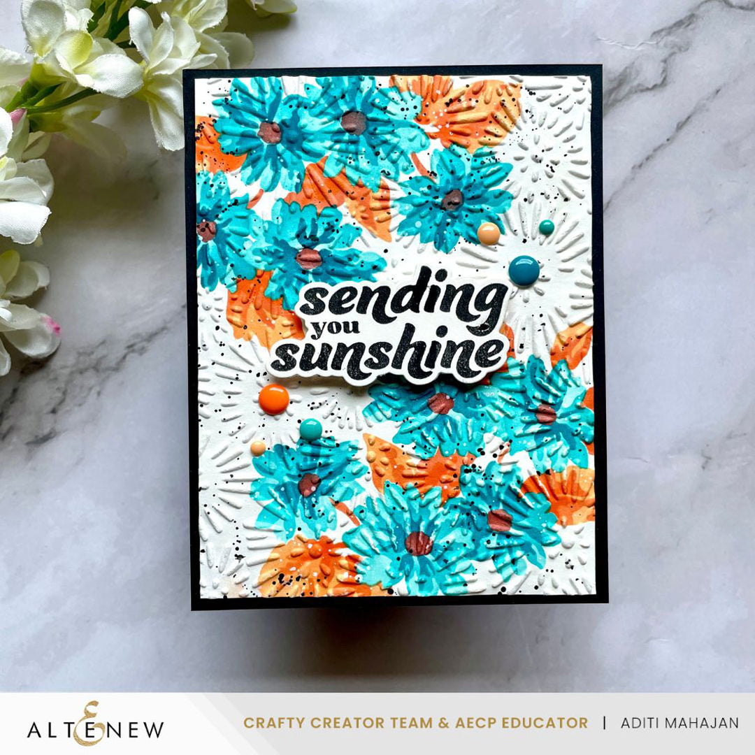 Embossing Folder Batik Blooms 3D Embossing Folder