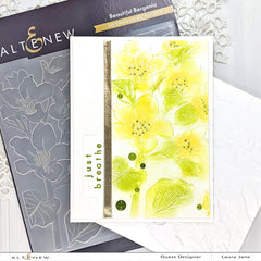 Embossing Folder Beautiful Bergenia 3D Embossing Folder