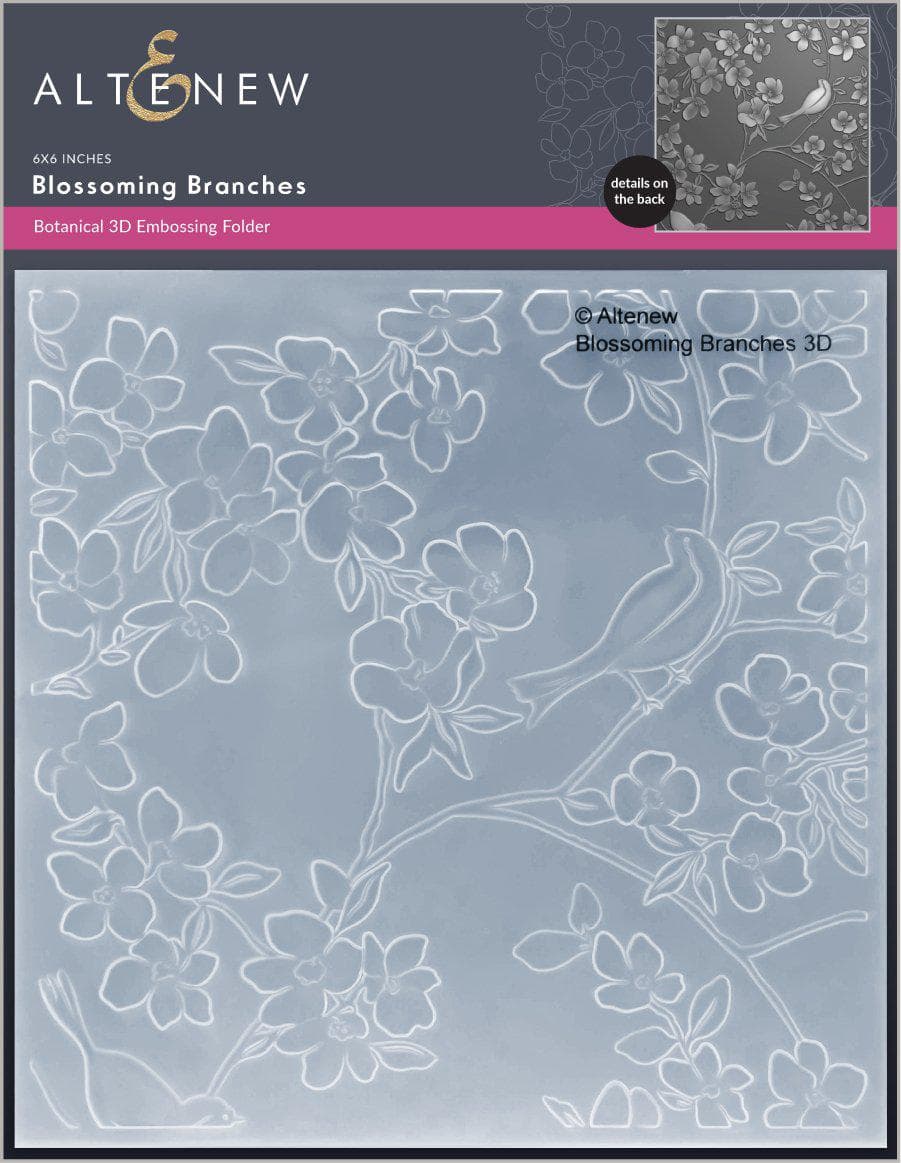 Embossing Folder Blossoming Branches 3D Embossing Folder