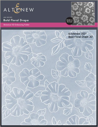 Embossing Folder Bold Floral Drape 3D Embossing Folder
