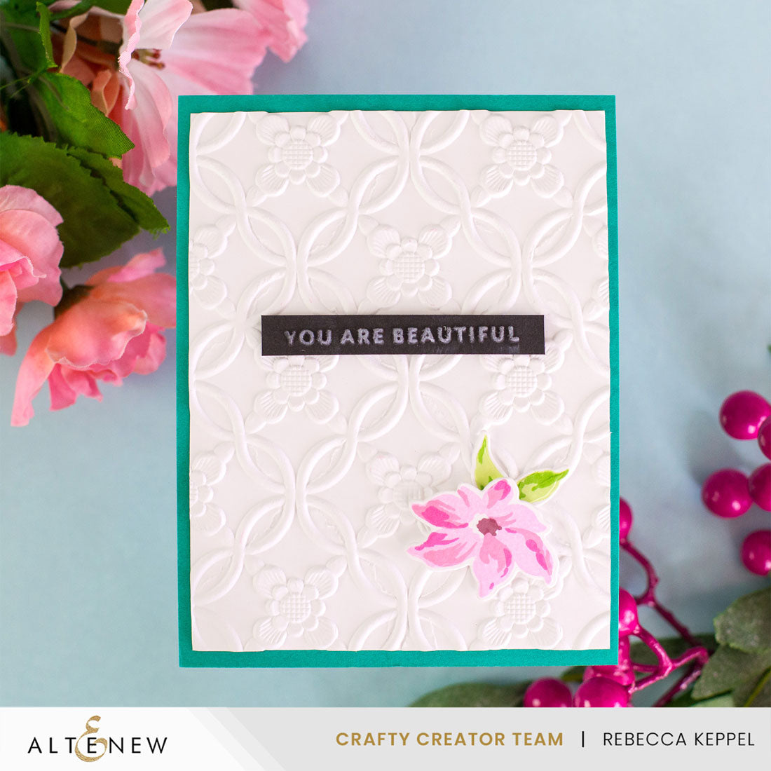 Embossing Folder Botanical Rails 3D Embossing Folder