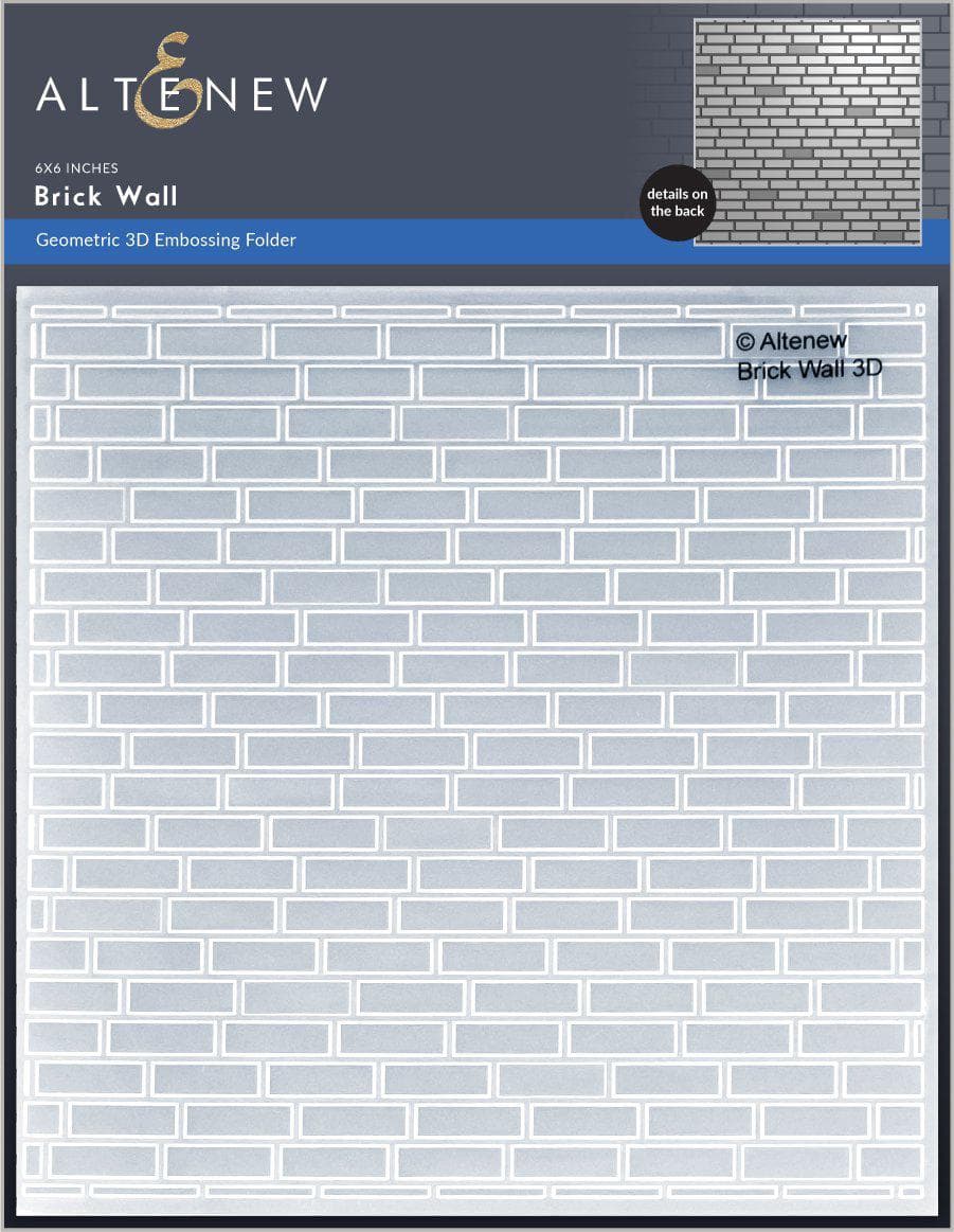 Embossing Folder Brick Wall 3D Embossing Folder