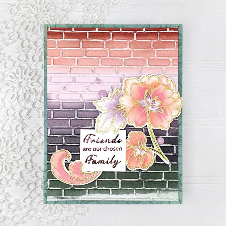 Embossing Folder Brick Wall 3D Embossing Folder