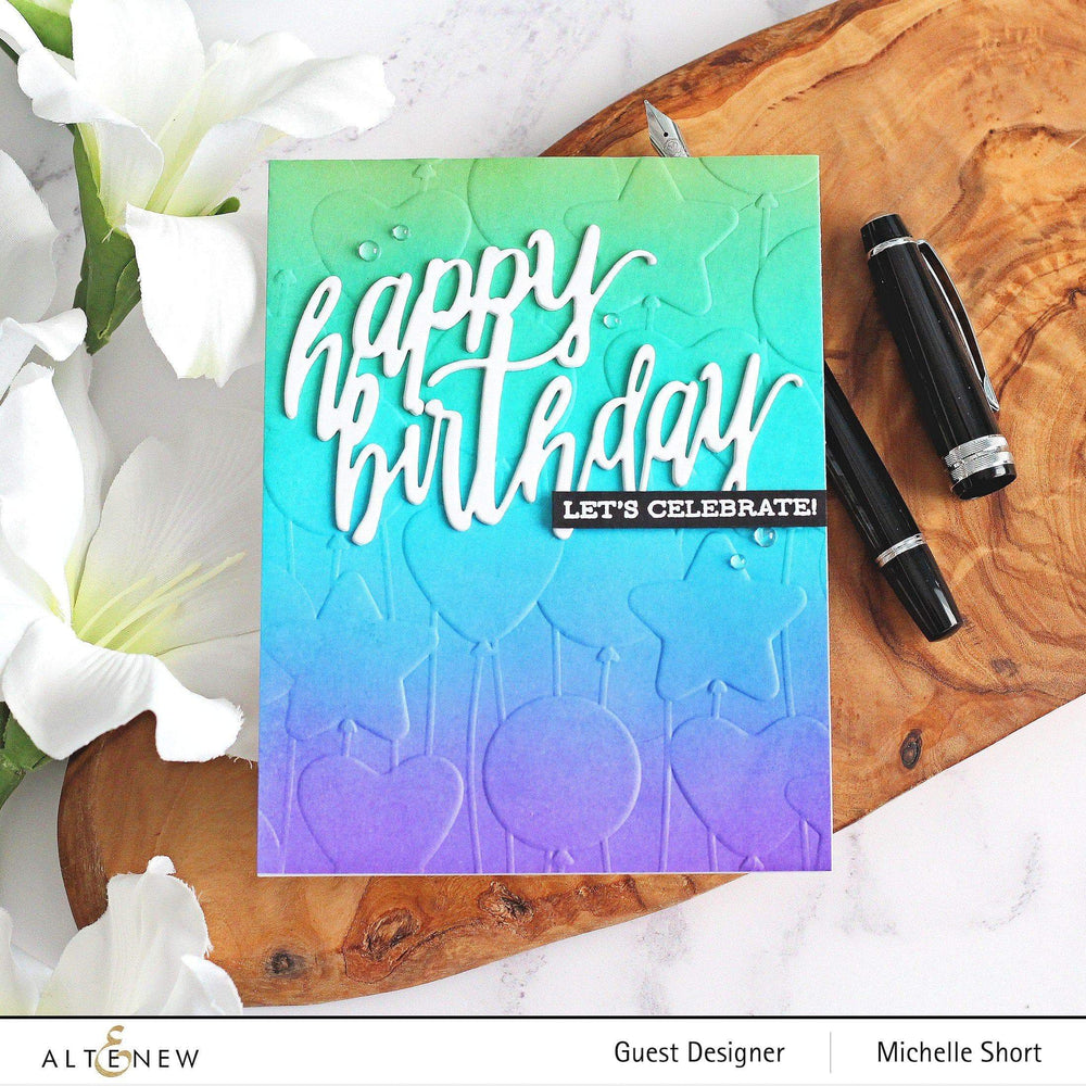 Embossing Folder Bunch of Balloons 3D Embossing Folder