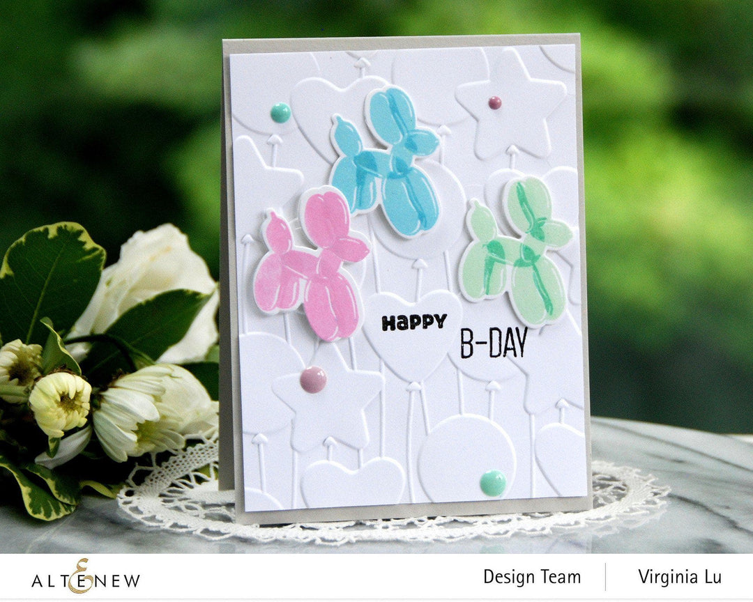 Embossing Folder Bunch of Balloons 3D Embossing Folder