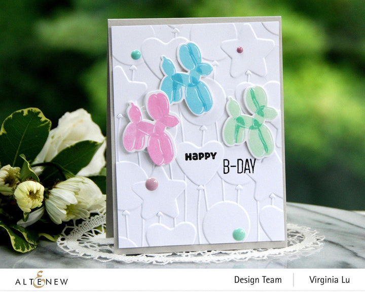 Embossing Folder Bunch of Balloons 3D Embossing Folder