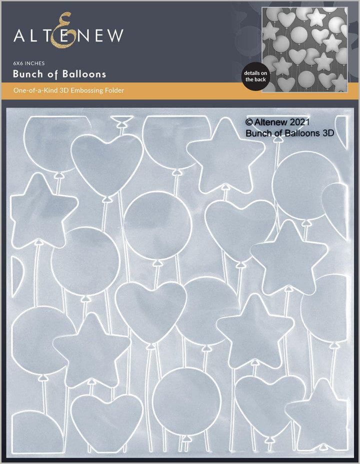 Embossing Folder Bunch of Balloons 3D Embossing Folder