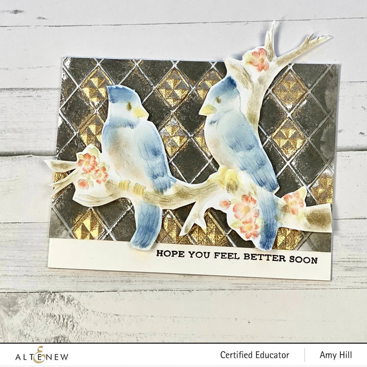Embossing Folder Checkered Diamonds 3D Embossing Folder