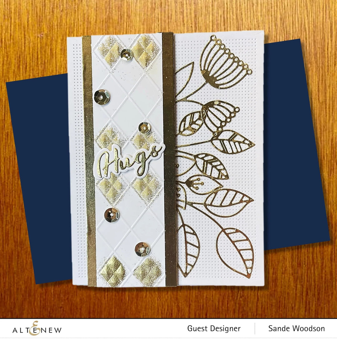 Embossing Folder Checkered Diamonds 3D Embossing Folder