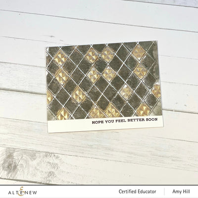 Embossing Folder Checkered Diamonds 3D Embossing Folder