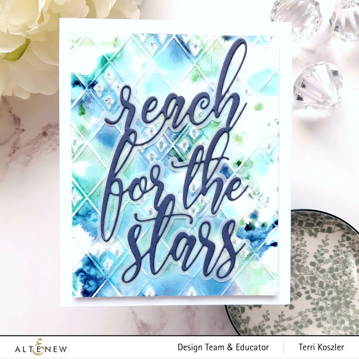 Embossing Folder Checkered Diamonds 3D Embossing Folder