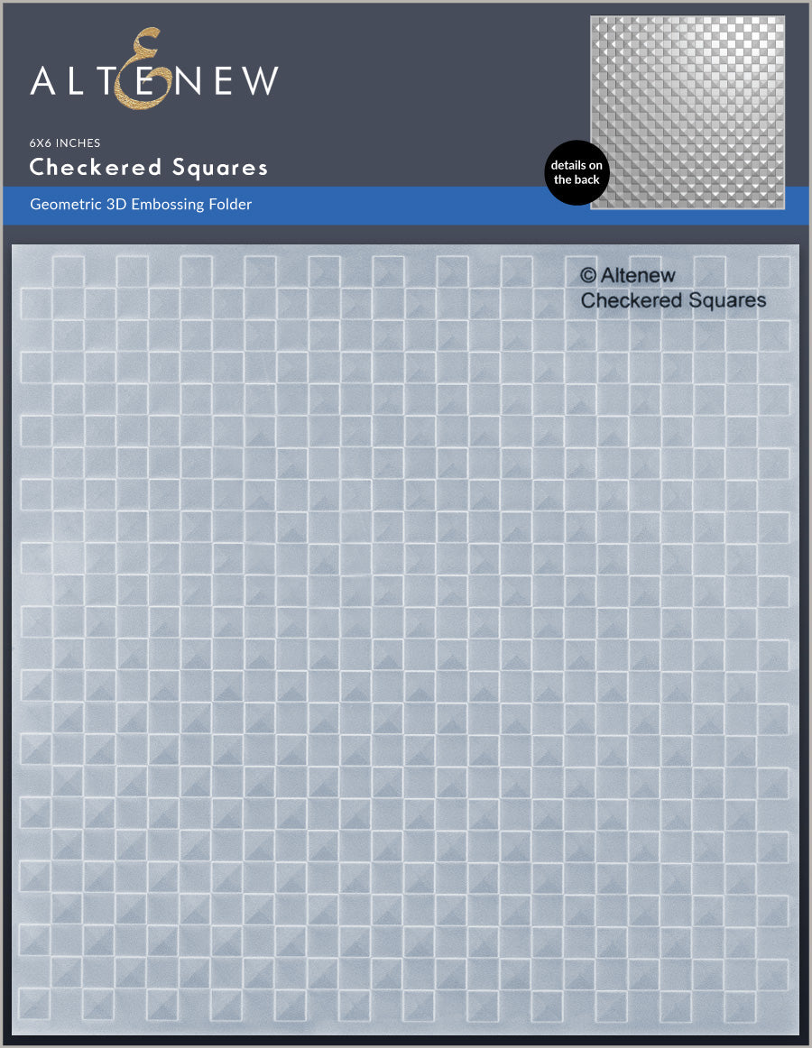 Embossing Folder Checkered Squares 3D Embossing Folder